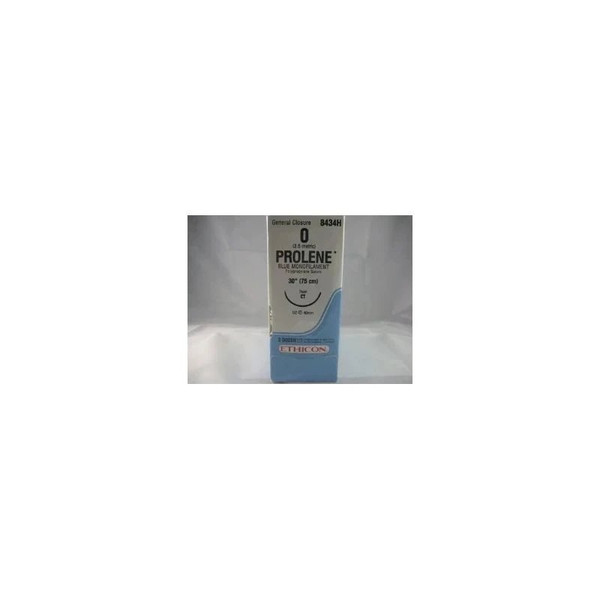 Johnson & - Prolene - 8434H - Systems - Nonabsorbable Suture With Needle Polypropylene Ct 1/2 Circle Taper Point Size 0 Monofilament