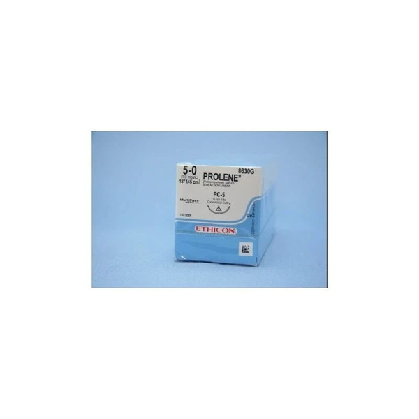 Johnson & - Prolene - 8630G - Systems - Nonabsorbable Suture With Needle Polypropylene Pc - 5 3/8 Circle Precision Conventional Cutting Size 0 Monofilament