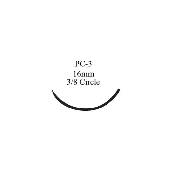 Johnson & - Prolene - 8636G - Systems - Nonabsorbable Suture With Needle Polypropylene Pc - 3 3/8 Circle Precision Conventional Cutting Size 6 - 0 Monofilament