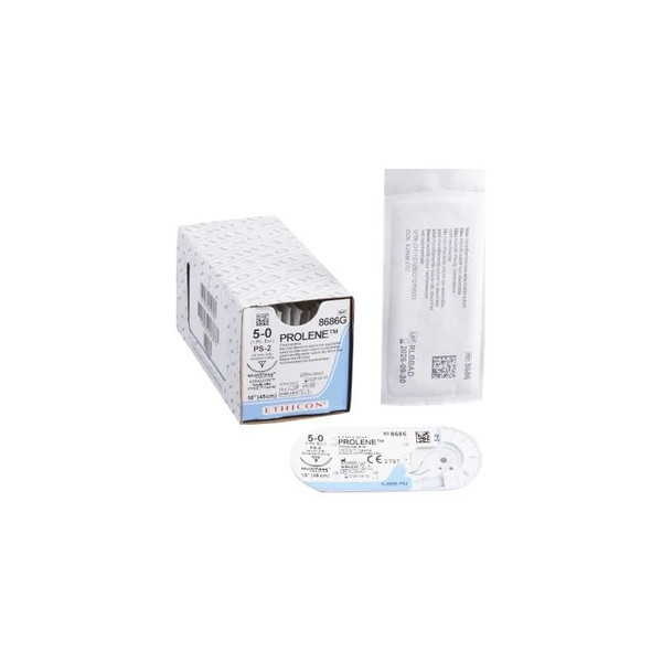 Johnson & - Prolene - 8806H - Systems - Nonabsorbable Suture With Needle Polypropylene Bv - 1 3/8 Circle Taper Point Size 6 - 0 Monofilament