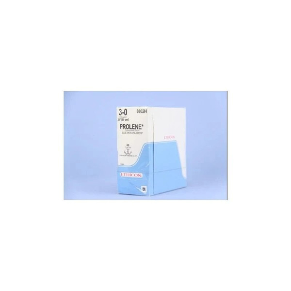 Johnson & - Prolene - 8862H - Systems - Nonabsorbable Suture With Needle Polypropylene Bb 3/8 Circle Taper Point Size 3 - 0 Monofilament
