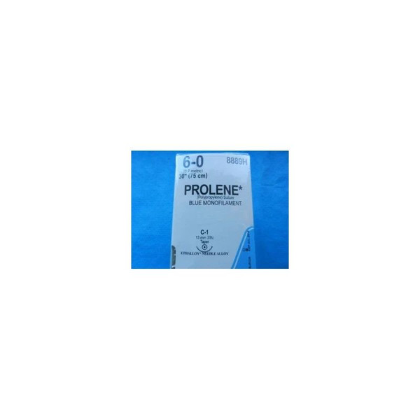 Johnson & - Prolene - 8889H - Systems - Nonabsorbable Suture With Needle Polypropylene C - 1 3/8 Circle Taper Point Size 6 - 0 Monofilament