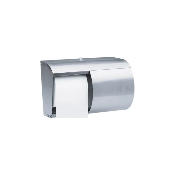 Kimberly Clark - K-C Professional - 09606 - Toilet Tissue Dispenser Silver Stainless Steel Manual Pull Double Roll Wall Mount