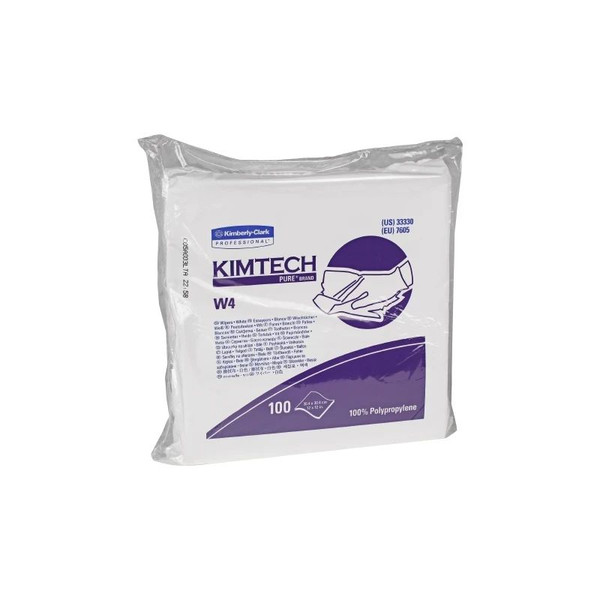 Kimberly Clark - Kimtech Pure W4 - 33330 - Cleanroom Wipe Iso Class 4 White Nonsterile Polypropylene 12 X Inch Disposable