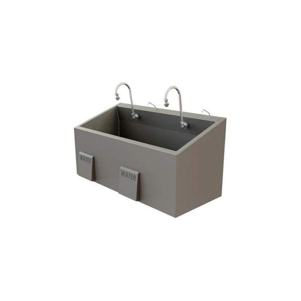 Mac Medical - Es47-Ir-Ksp - Surgical Scrub Sink Series Dual Bay Knee Operated Water, Infrared Sensor Water