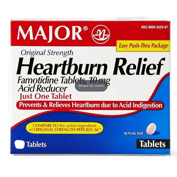 Major Pharmaceuticals - 00904552952 - Heartburn Relief, Tab 10Mg