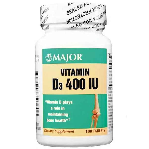 Major Pharmaceuticals - 00904582360 - Vitamin D3, Tab 400Iu