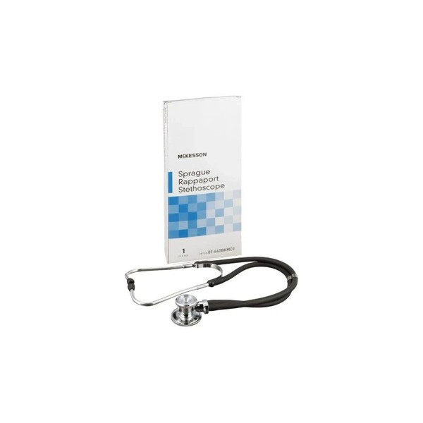 Mckesson - 01-640Bkmce - Sprague Stethoscope Black 2 - Tube 16 Inch Double Sided Chestpiece