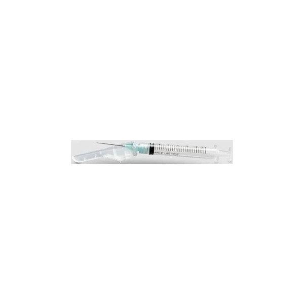 Mckesson - 102-Snt1C2558S3 - Safety Tuberculin Syringe With Needle Prevent 1 Ml 5/8 Inch 25 Gauge Hinged Ultra Thin Wall