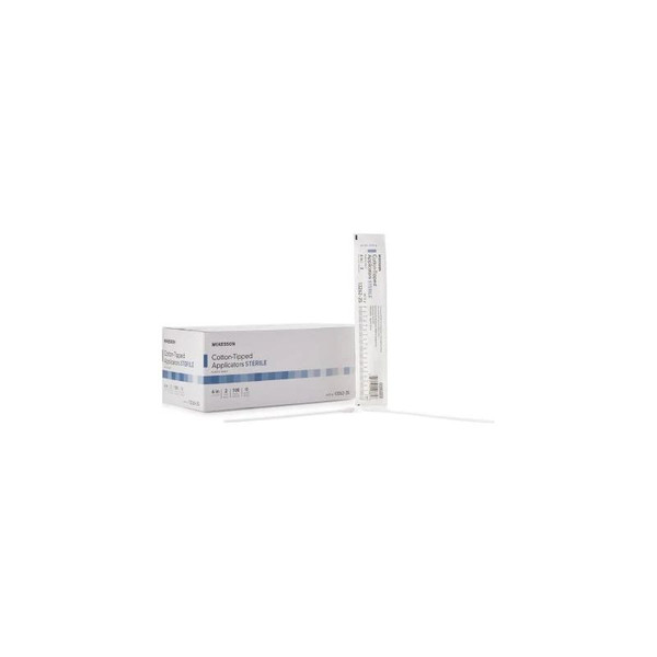 Mckesson - 13262-2S - Swabstick Cotton Tip Plastic Shaft 6 Inch Sterile 2 Per Pack