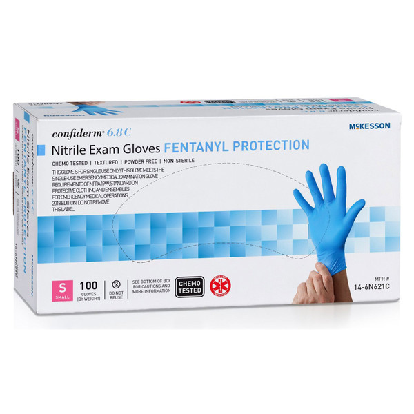 Mckesson - 146n621c - Glove, Exam Nitrl P/F Sm N/S Chemo 6.8c