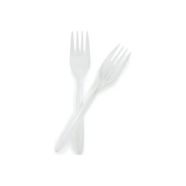 Mckesson - 16-4595 - Fork Medium Weight White Polypropylene