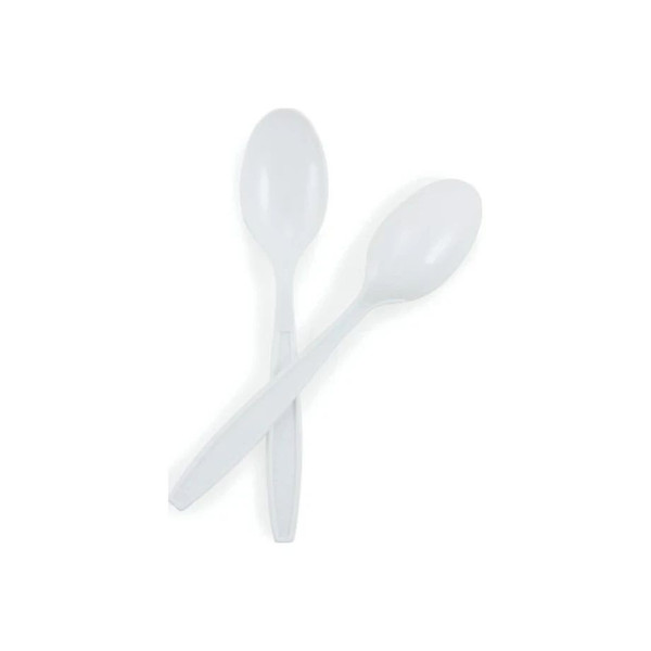 Mckesson - 16-4597 - Spoon Heavy Weight White Polypropylene