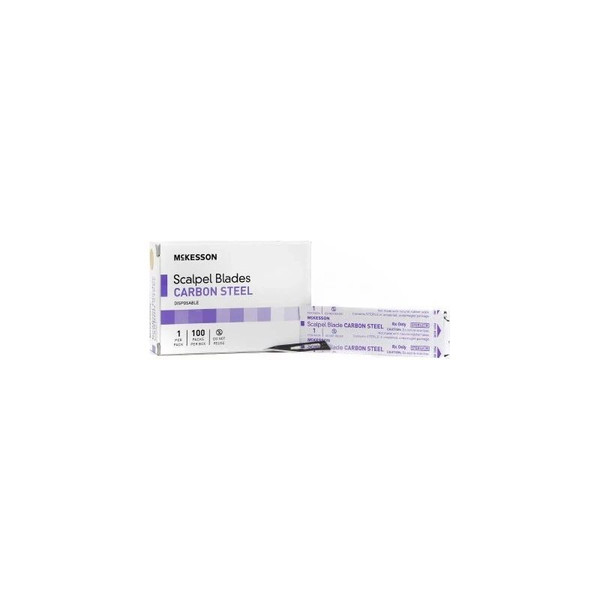 Mckesson - 16-63711 - Brand Surgical Blade Carbon Steel No 11 Sterile Disposable Individually Wrapped