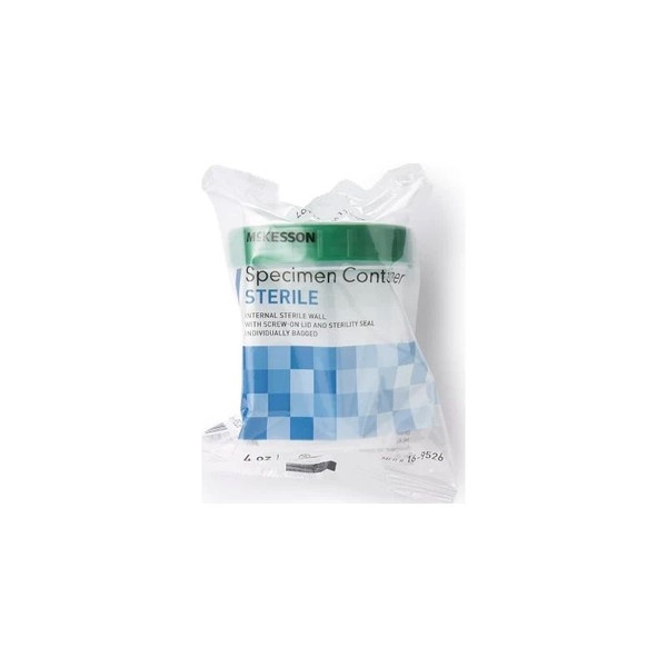 Mckesson - 16-9526 - Specimen Container 120 Ml (4 Oz.) Screw Cap Sterile