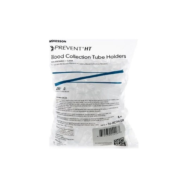 Mckesson - 16-Bcthldr - Prevent Ht Blood Collection Tube Holder / Needle Universal Fit Clear Non - Stackable Multi - Sample 13 Mm And Tubes