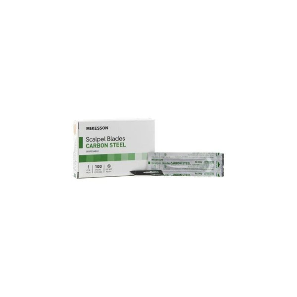 Mckesson - 1632 - Brand Surgical Blade Carbon Steel No 10 Sterile Disposable Individually Wrapped
