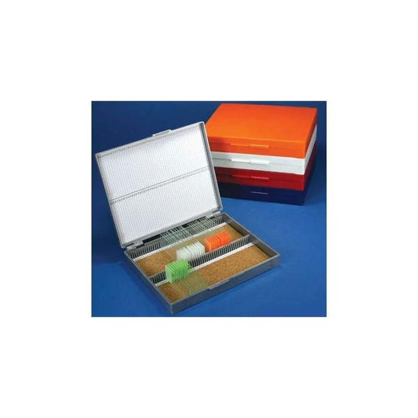 Mckesson - 177-513079R - Slide Storage Box Red Abs Plastic / Cork 100 Capacity