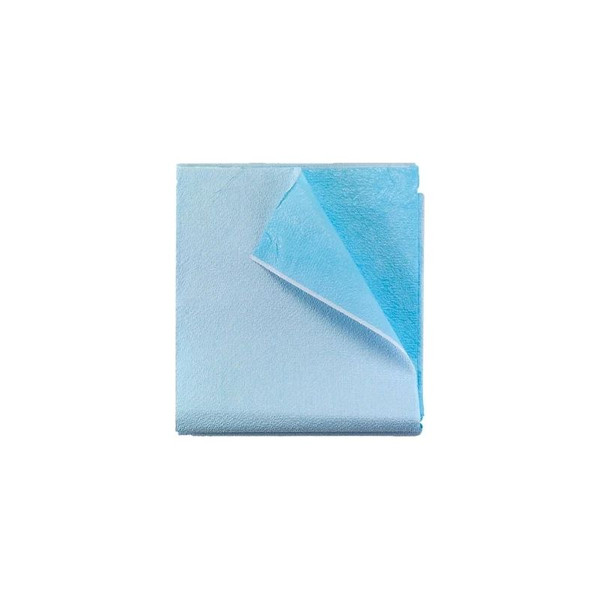 Mckesson - 18-939 - Stretcher Sheet Flat 40 W X 90 L Inch Blue Polyback Airlaid Disposable