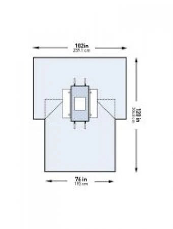 Mckesson - 183-I80-05155G-S - Abdominal Drape Laparotomy 102 W X 76 120 L Inch Sterile