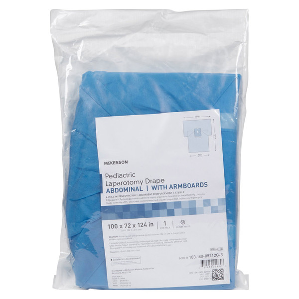 Mckesson - 183-I80-05212G-S - Abdominal Drape Pediatric Laparotomy 100 W X 72 124 L Inch Sterile