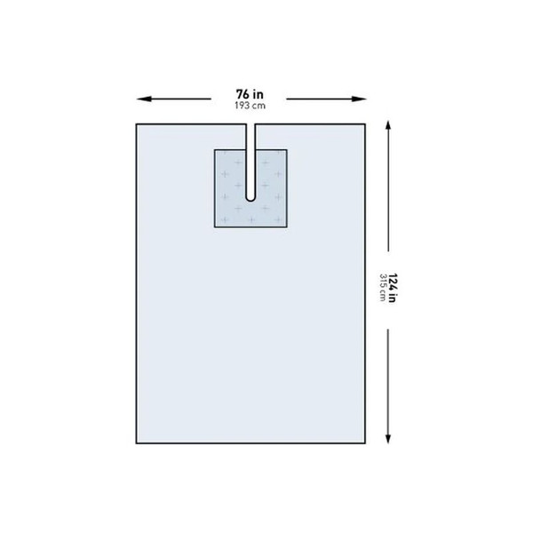 Mckesson - 183-I80-09143G-S - Eent Drape Split 76 W X 124 L Inch Sterile