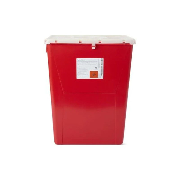 Mckesson - 2267 - Prevent Sharps Container Red Base 20 - 4/5 H X 17 - 3/10 W 13 L Inch Vertical Entry 12 Gallon