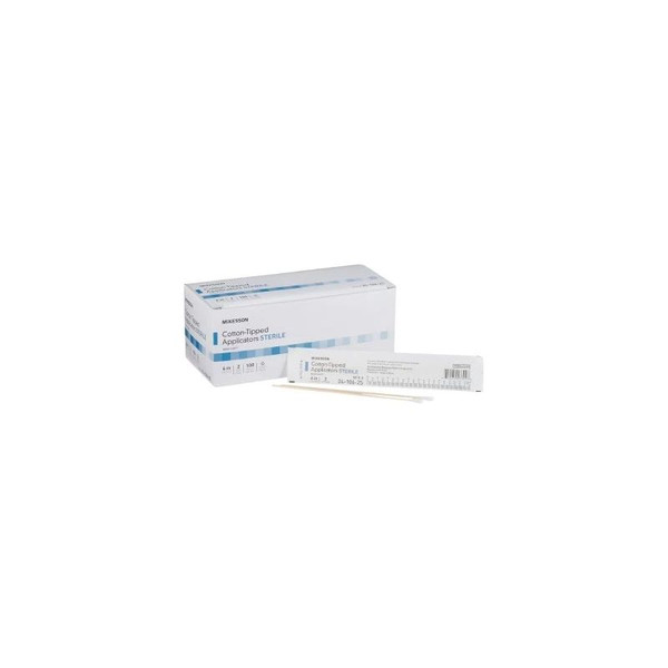 Mckesson - 24-106-2S - Swabstick Cotton Tip Wood Shaft 6 Inch Sterile 2 Per Pack