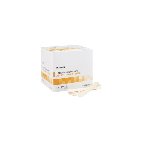 Mckesson - 24-202 - Tongue Depressor 6 Inch Length Wood