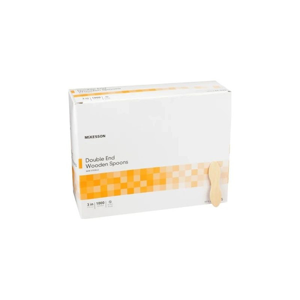 Mckesson - 24-625 - Medical Spoon Double Ended Tan Wood