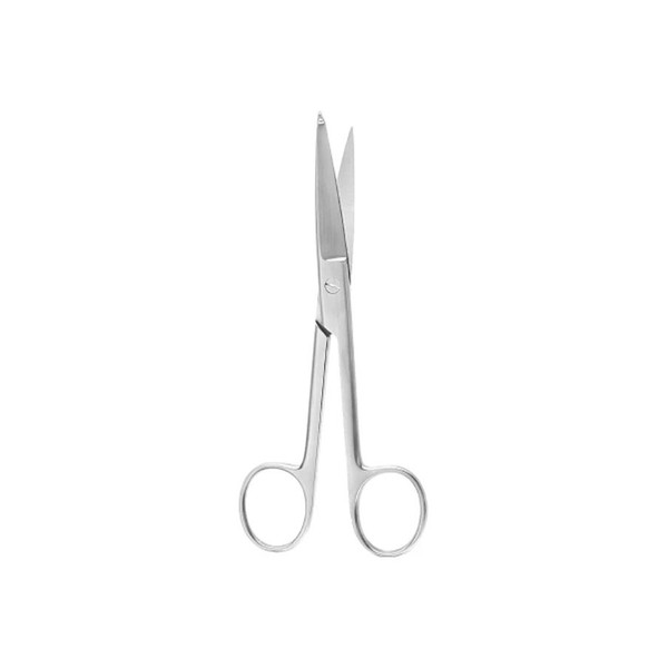 Mckesson - 43-1-254 - Argent Bandage Scissors Knowles 5 - 1/2 Inch Length Surgical Grade Stainless Steel Nonsterile Finger Ring Handle Straight Sharp Tip / Blunt