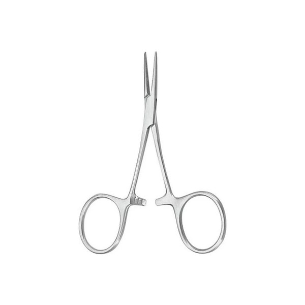 Mckesson - 43-1-409 - Argent Hemostatic Forceps Hartmann - Mosquito 3 - 1/2 Inch Length Surgical Grade Stainless Steel Nonsterile Ratchet Lock Finger Ring Handle Straight