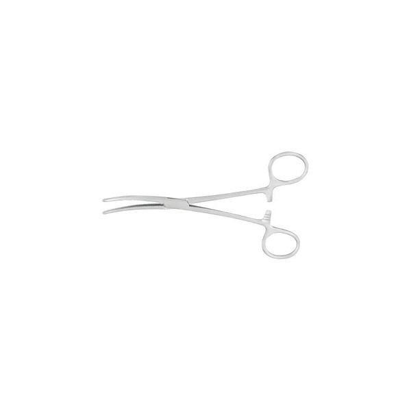 Mckesson - 43-1-477 - Argent Hemostatic Forceps Rochester - Pean 6 - 1/4 Inch Length Surgical Grade Stainless Steel Nonsterile Ratchet Lock Finger Ring Handle Curved