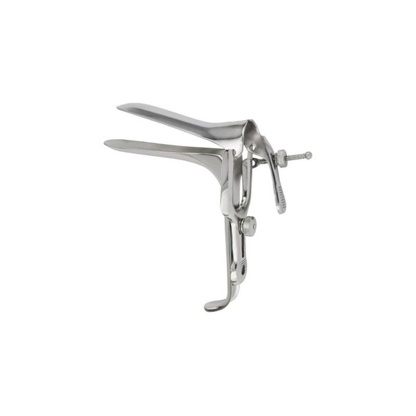 Mckesson - 43-2-303 - Vaginal Speculum Graves Nonsterile Office Grade Stainless Steel Small Double Blade Duckbill Reusable Without Light Source Capability