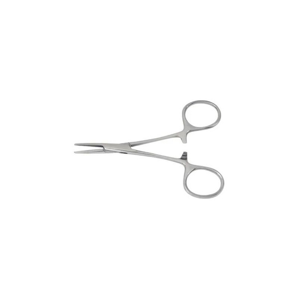 Mckesson - 43-2-409 - Hemostatic Forceps Hartmann - Mosquito 3 - 1/2 Inch Length Office Grade Stainless Steel Nonsterile Ratchet Lock Finger Ring Handle Straight 1 X Prongs