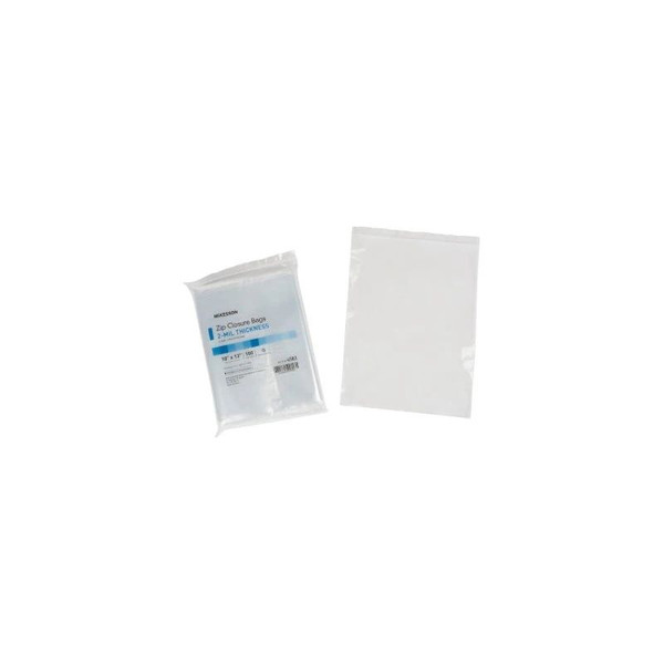 Mckesson - 4583 - Reclosable Bag 10 X 13 Inch Polyethylene Clear Zipper Closure