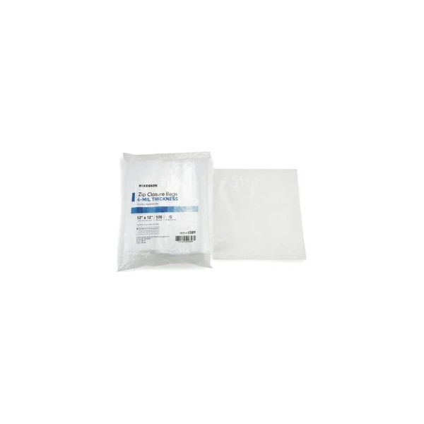 Mckesson - 4589 - Reclosable Bag 12 X Inch Polyethylene Clear Zipper Closure