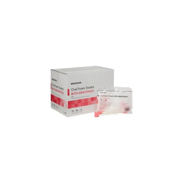 Mckesson - 4834 - Oral Swabstick Foam Tip Dentifrice