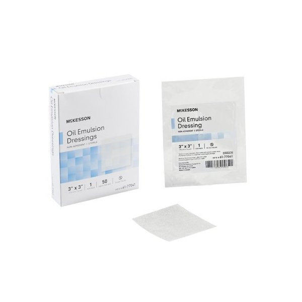 Mckesson - 6177041 - Dressing, Oil Emulsion 3"X3" Str