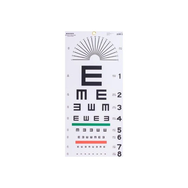Mckesson - 63-3051 - Eye Chart 20 Foot Distance Acuity Test