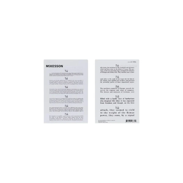 Mckesson - 63-3054 - Vision Screening Card 12 Inch Distance Near Testing