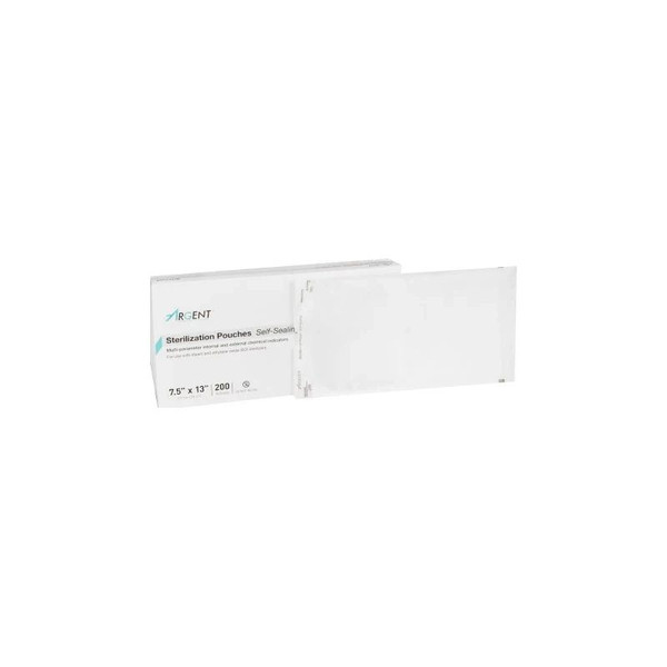 Mckesson - 73-Ssp383 - Sterilization Pouch Ethylene Oxide (Eo) Gas / Steam 7 - 1/2 X 13 Inch Transparent Blue Self Seal Paper Film