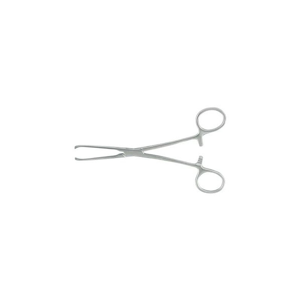 Mckesson - Argent - 43-1-930 - Tissue Forceps Allis 6 Inch Length Surgical Grade Stainless Steel Nonsterile Finger Ring Handle 4 X 5 Teeth
