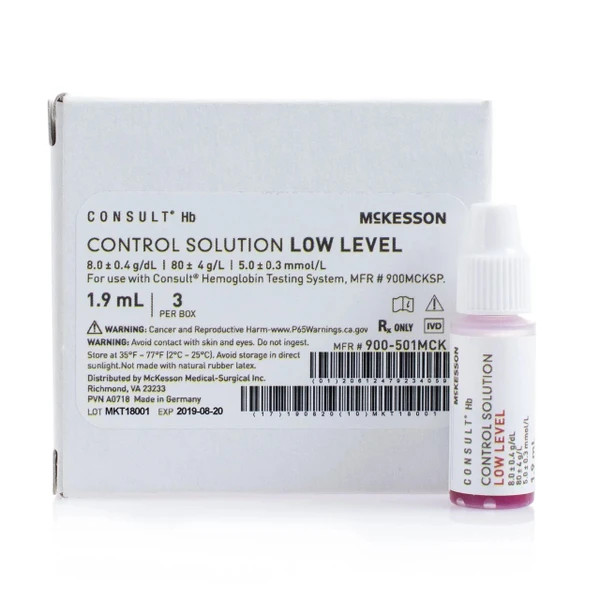 Mckesson - Consult Hb - 900501Mck - Control, Hemoglobin Low 3X1.9Ml