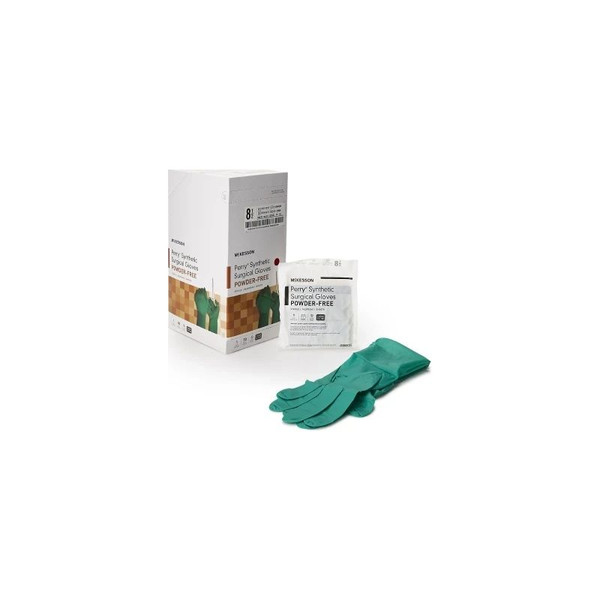 Mckesson - Perry Performance Plus - 20-2585N - Surgical Glove Size 8.5 Sterile Polychloroprene Standard Cuff Length Smooth Dark Green Chemo Tested