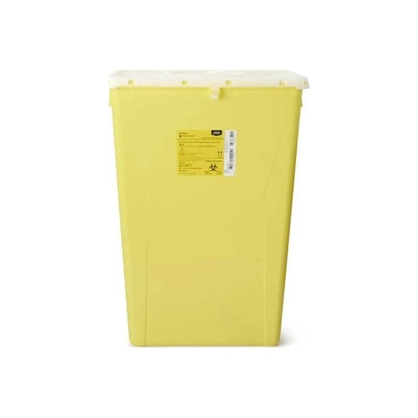 Mckesson - Prevent - 2260 - Chemotherapy Waste Container Yellow Base 18 Gallon Vertical Entry 