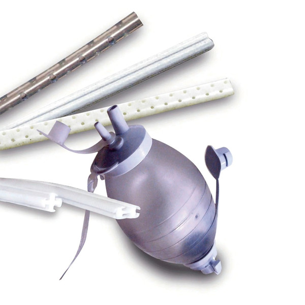 Mckesson - S-Vac - 332225 - Drain, W Trocar Round 3 4 Fluted 19Fr 