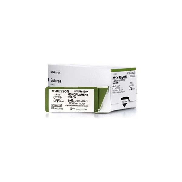 Mckesson - S1665Gx - Suture, 6 - 0 Nylon 18" P - 11