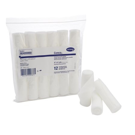Hartmann - Conco - 80400000 - Conforming Bandage 4 Inch X 1/10 Yard 12 Per Pack Nonsterile 1 - Ply Roll Shape