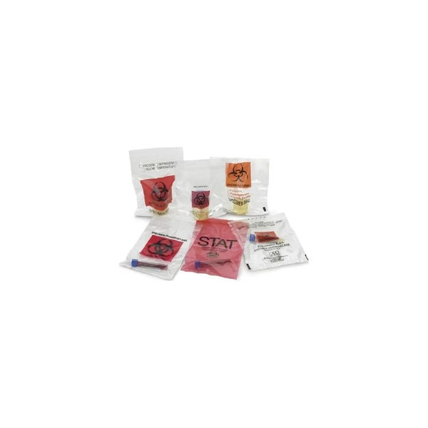 Medegen Medical - 49-95 - Collection Bag, Zip Closure, Biohazard Print